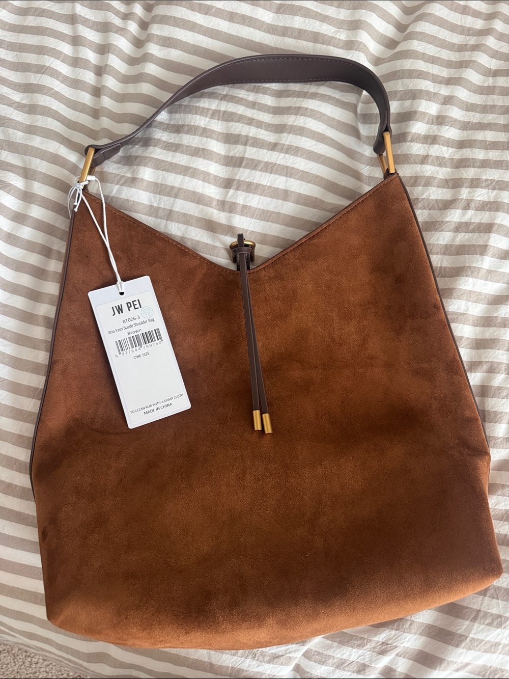 JW PEI Aria Faux Suede Shoulder Bag